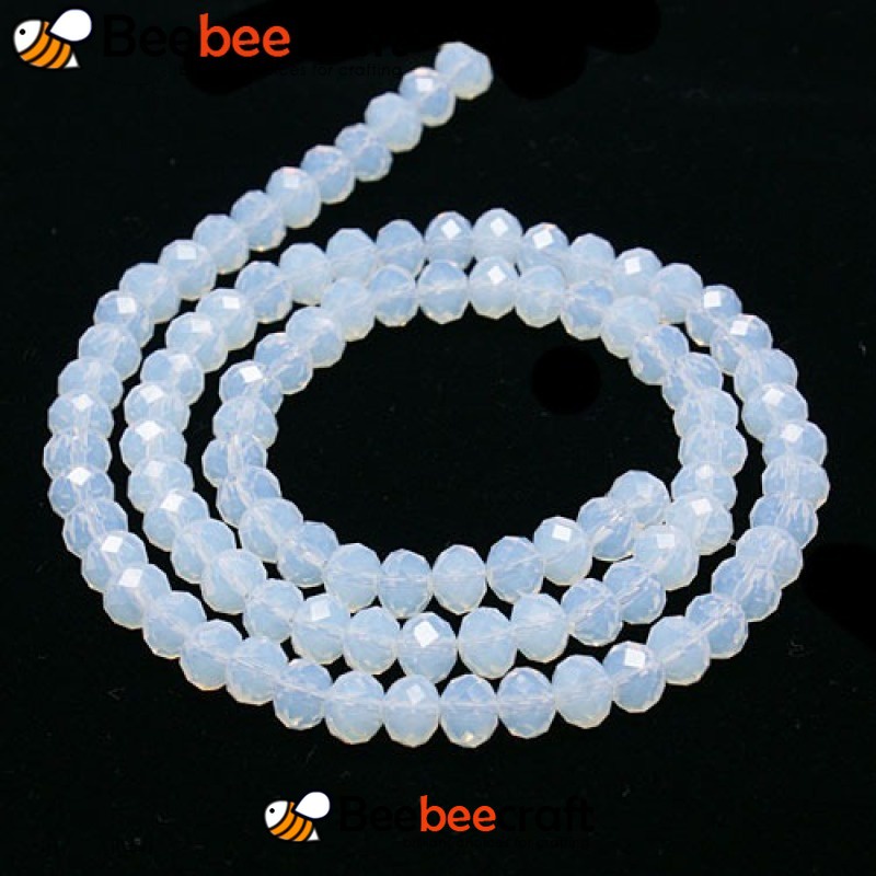 Chuỗi hạt opalite cỡ 3x2mm kích thước lỗ 0.5mm 147 hạt/sợi 13inch làm đồ trang sức