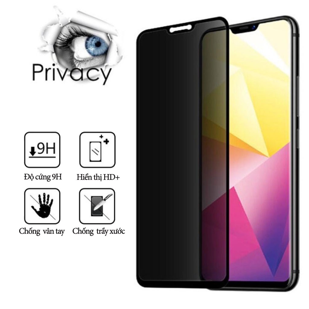 Kính cường lực Xiaomi Redmi Note 9s/ Note 9Pro Chống nhìn trộm-Độ trong suốt cao, Hạn chế vân tay-Bảo vệ sự riêng tư