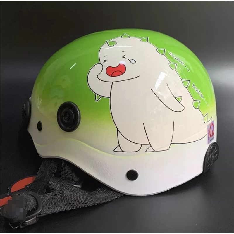 Hot trend-Nón/ Mũ bảohiểmsơn 2 màu in hình khủng long con cực kute