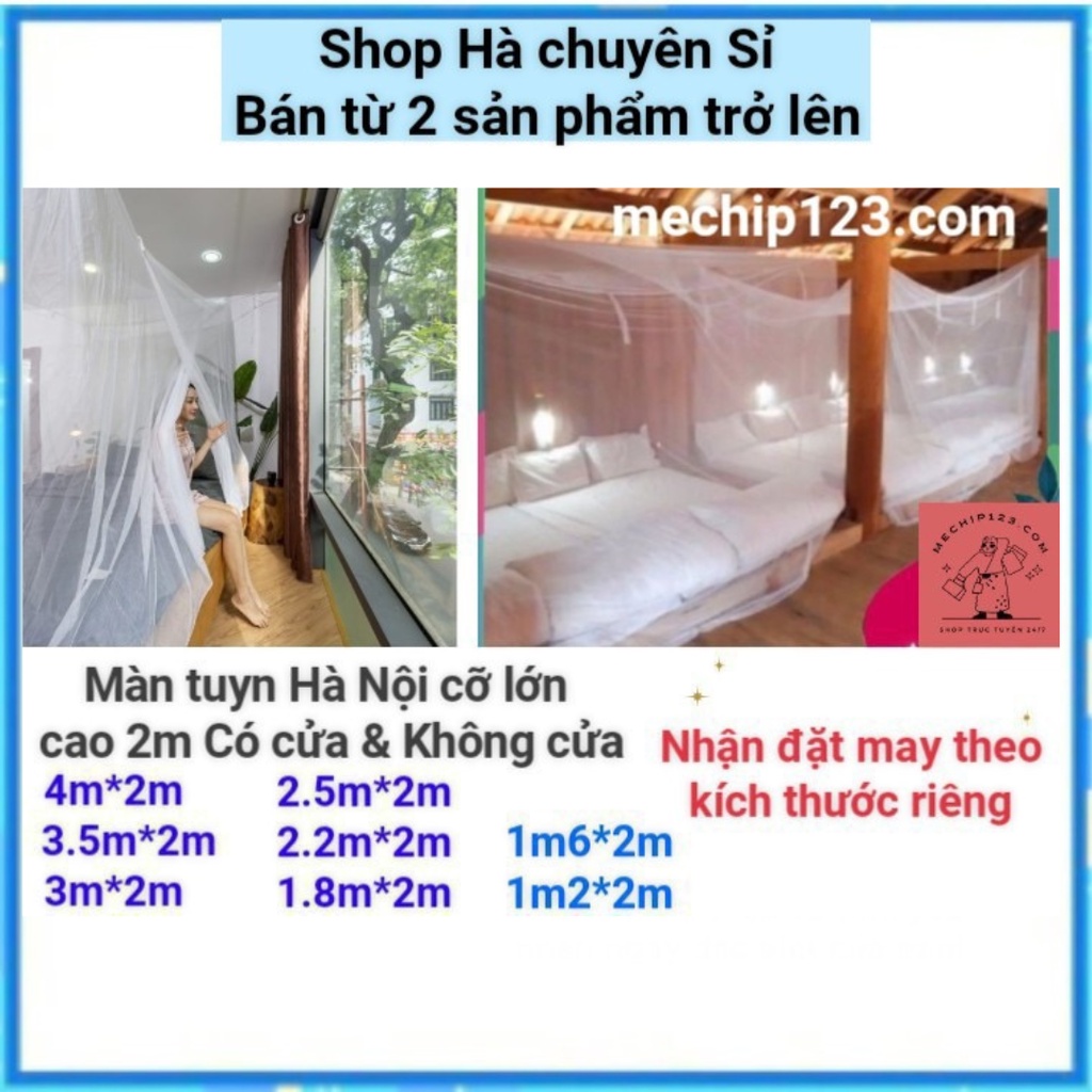 Mùng Tuyn, Màn Tuyn Trắng Cỡ Đại Đủ Kích Thước
