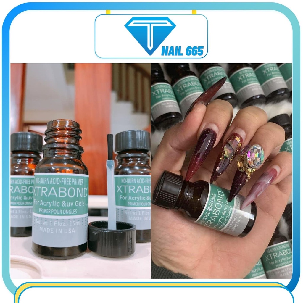 Liên kết bột mỹ PRIMER XTRABOND 15ml chính hãng , Kiềm dầu liên kết bột siêu trắc 2 in 1 sịn