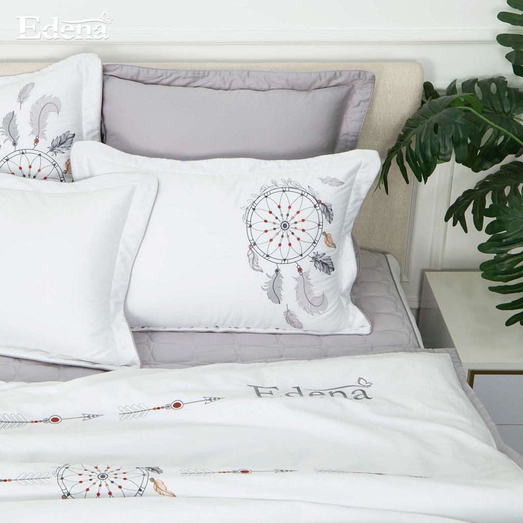 Trọn Bộ Ga 5 món Edena Cotton Đặc Biệt 528 thoáng mát, êm ái