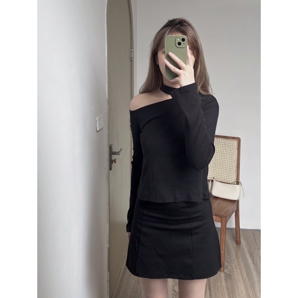 áo Chocker cotton tăm co giãn ( Ảnh thật)+ clip