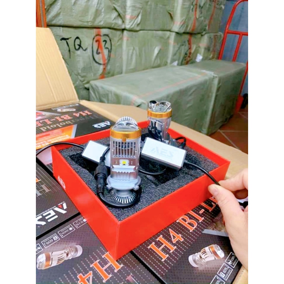 Bi Led Cầu Mini H4 AES Chính Hãng Gắn Zin tạo mặt cắt Giá 1 Bóng