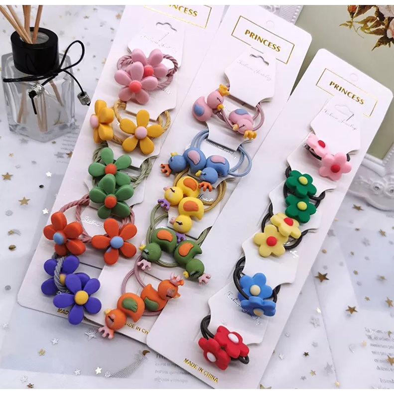 Combo 5 dây cột tóc họa tiết đáng yêu (T05, T06)