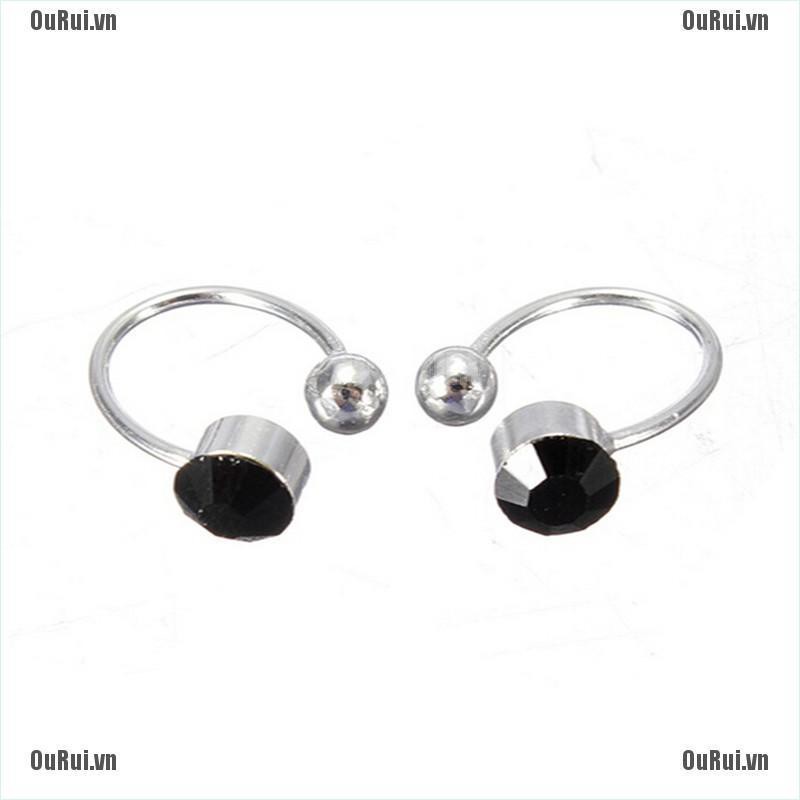 Đôi Bông Tai Chữ U Đính Đá Thời Trang Cho Nữ