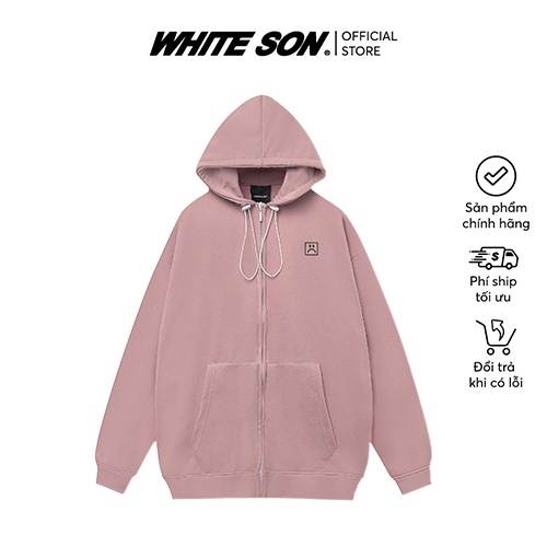 HOODIE FULLZIP "STORY" SEASHELL PINK
