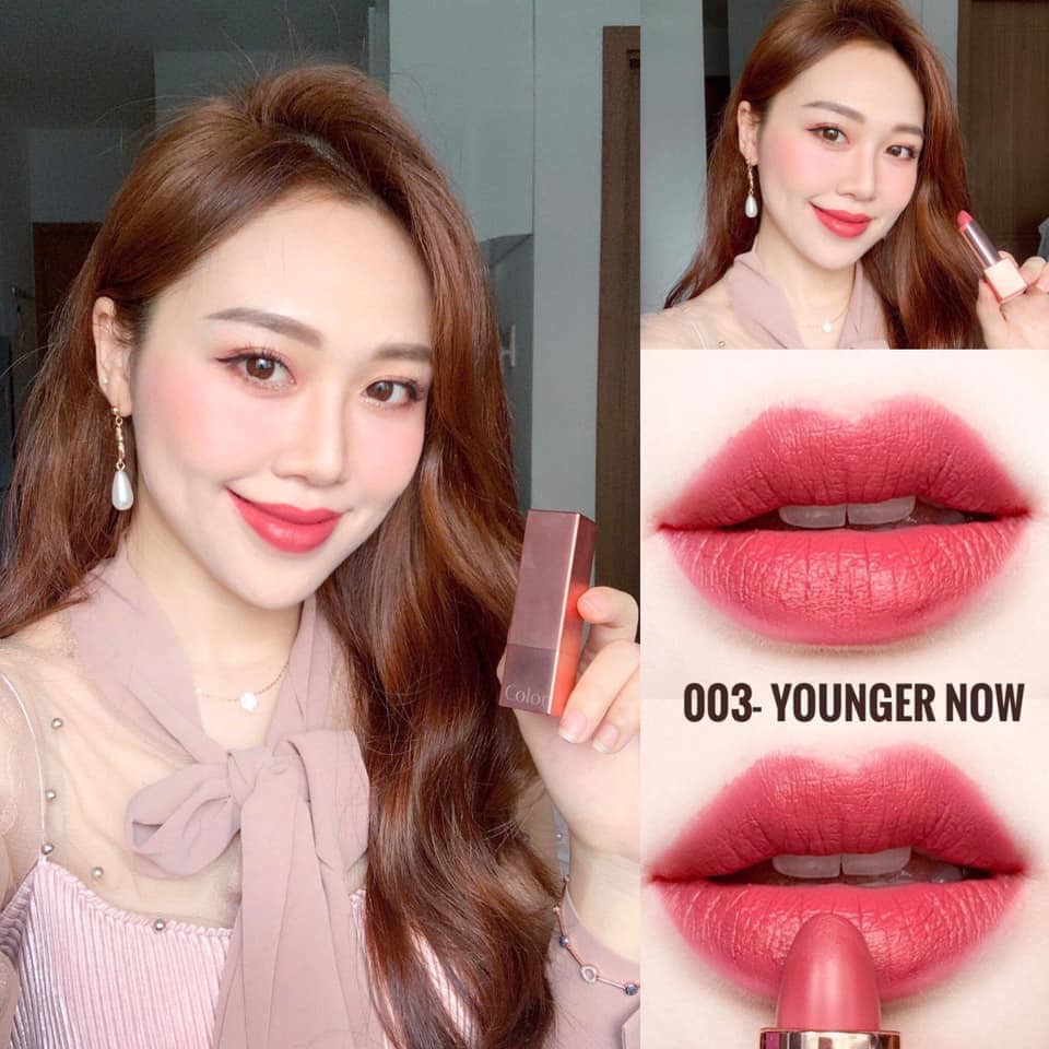 Son lì Hàn Quốc màu hồng đất COLORLAB - YOUNGER NOW 3.5g