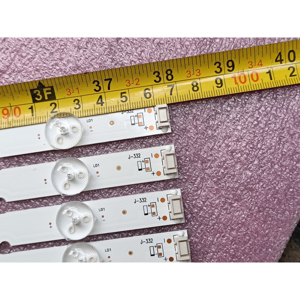 THANH LED TIVI LG 49UK6340PTF 49UK6320 49LK5700 JL.D49091330-001FS-M MỚI 100%,BỘ 4 THANH MỖI THANH 9 BÓNG 3V, DÀI 96,5cm