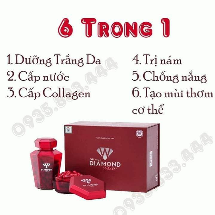viên uống trắng da Beauty Diamond White ngọc trinh - Siêu trắng hơn Beauty Plus