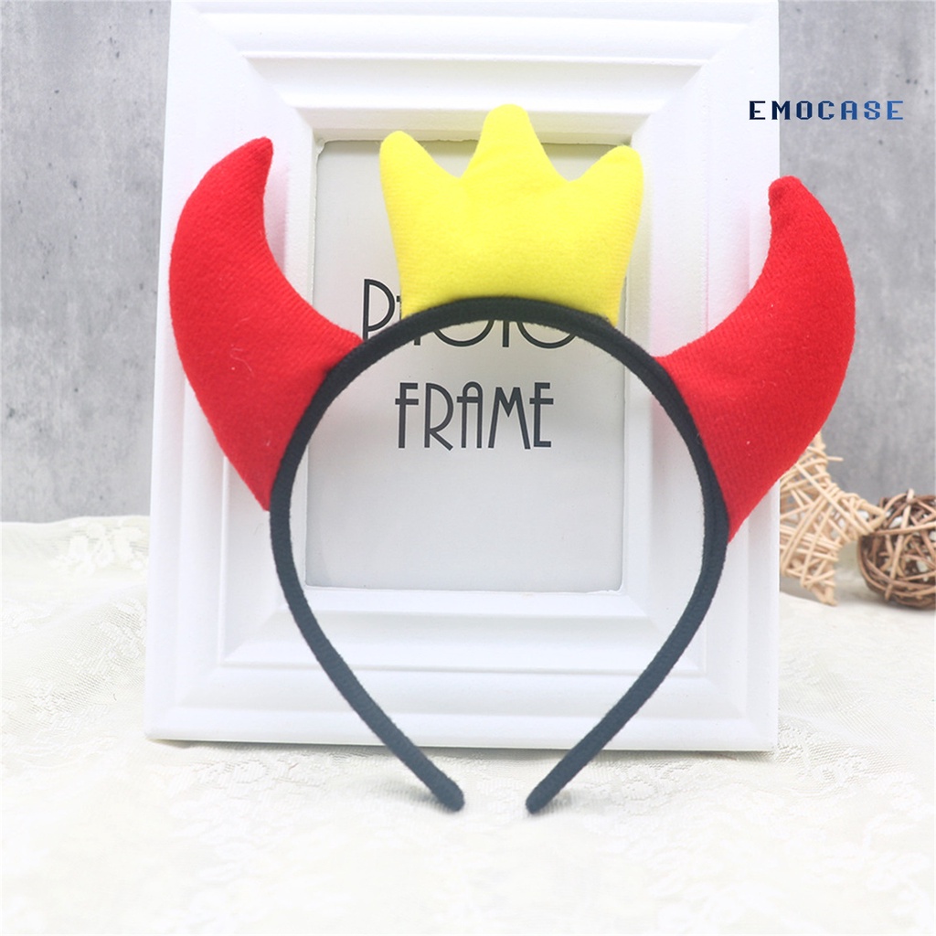 Băng Đô Cài Tóc Hình Vương Miện Màu Sắc Tương Phản Siêu Bền Trang Trí Tiệc Halloween