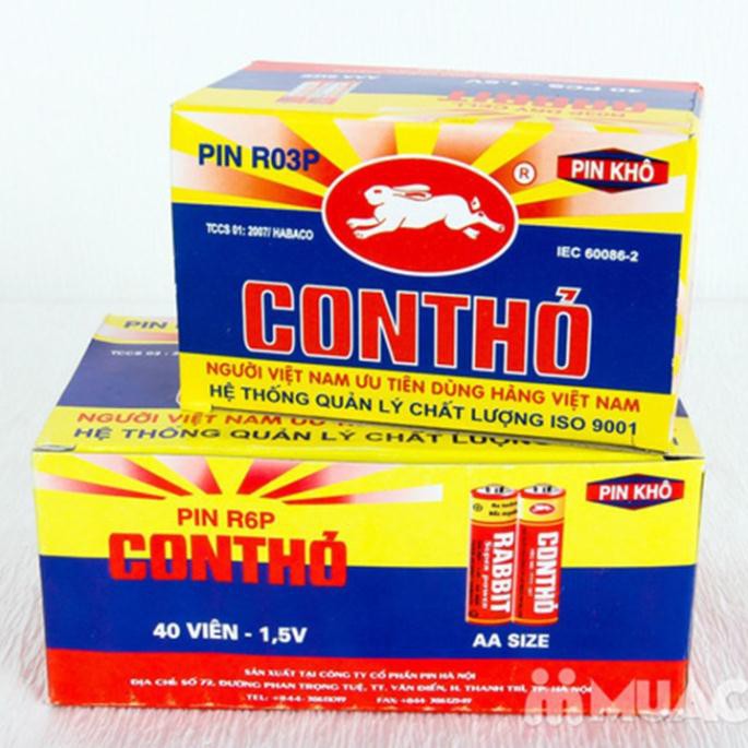 Hộp 40 viên pin con thỏ size AA, AAA