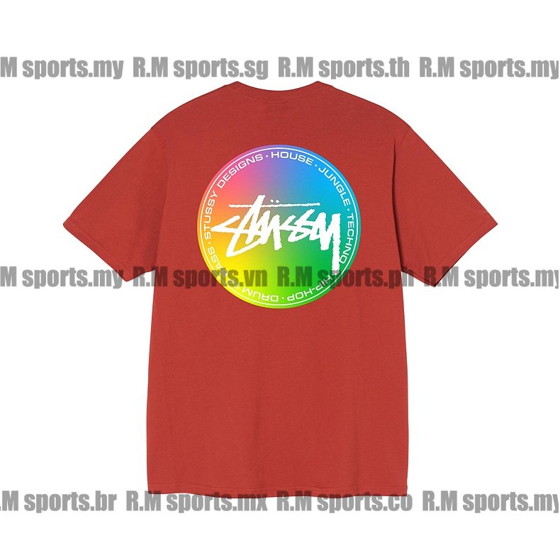 Stussy Áo Thun Tay Ngắn Họa Tiết Chấm Bi Thời Trang