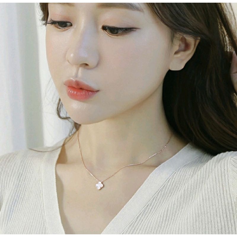⚡ Freship+Video+ảnh thật⚡Vòng cổ 💦Cỏ 4 lá May mắn💦 mạ vàng 18k cao cấp nguyên chất không hoen gỉ