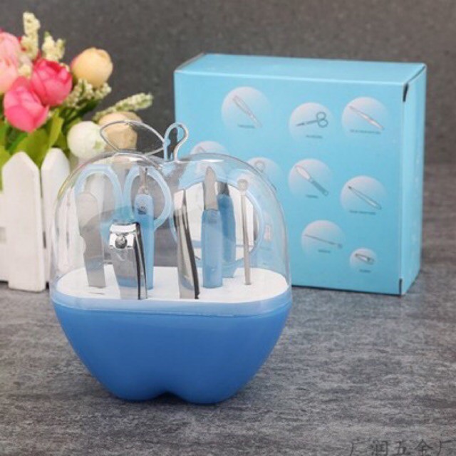 BỘ DỤNG CỤ LÀM MÓNG 8 MÓN ĐA NĂNG HÌNH QUẢ TÁO MỚI NHẤT 88023 SỈ LẺ GIA DỤNG