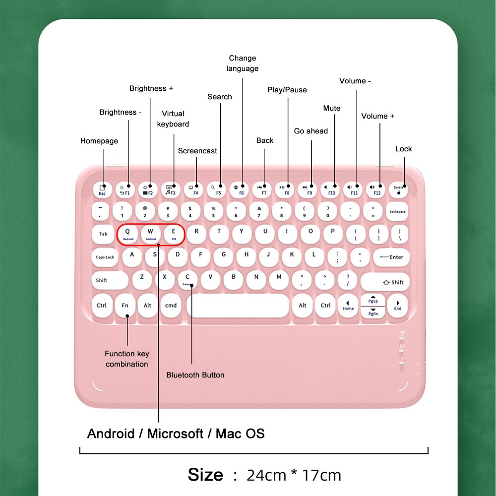 Bàn Phím Bluetooth Không Dây Cho Ipad Air 4 Ipad Pro 12.9 2010 Pro 11