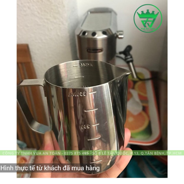 Ca Đánh Sữa Inox 350ml Có Chia Vạch