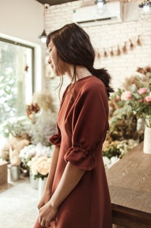 Đầm Libe thắt nơ lưng