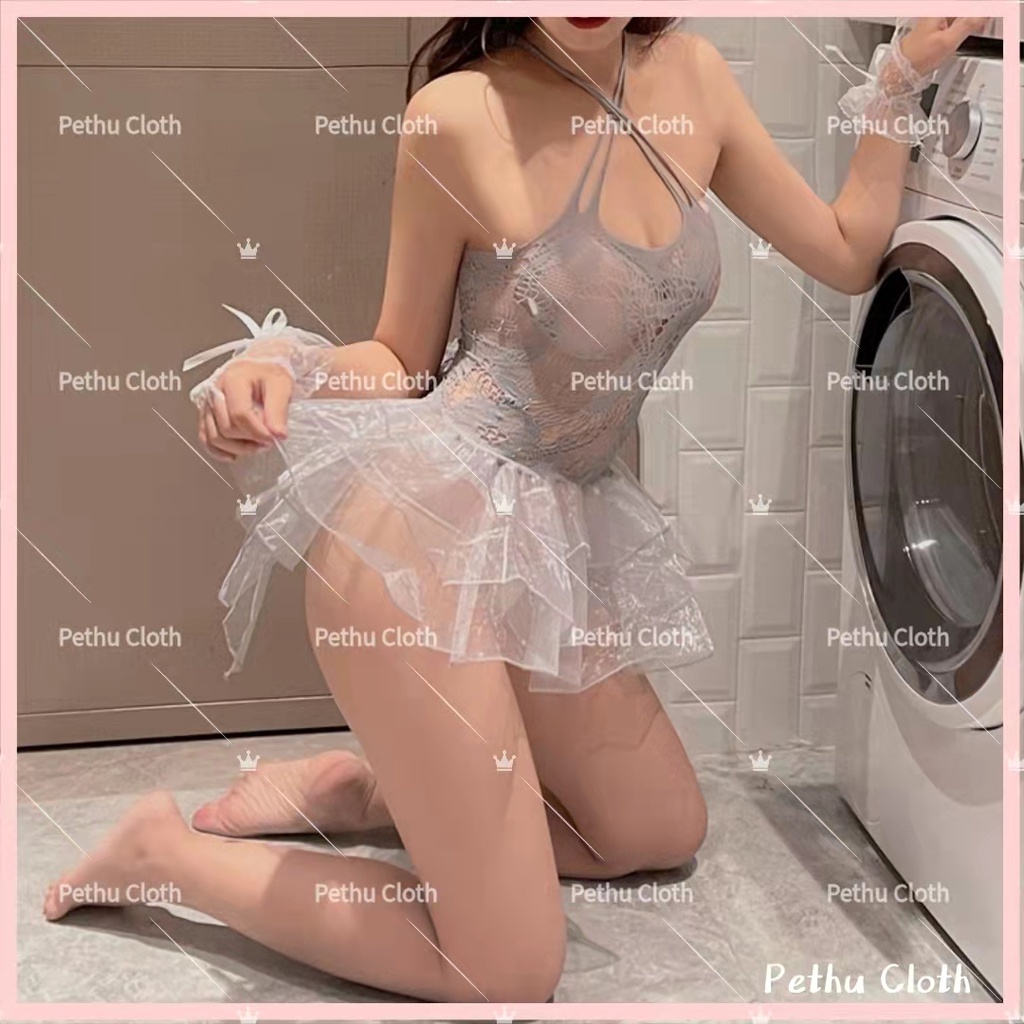 （Q1，HCM）❤️Đồ ngủ sexy nữ❤️Váy ngủ hai dây cao cấp phối lưới ren gợi cảm giá rẻ---009