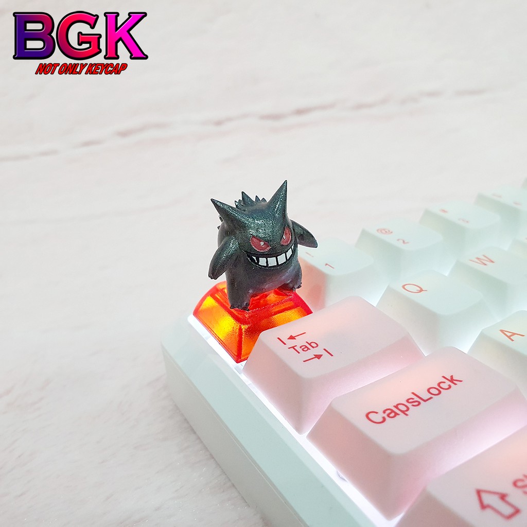 Keycap Lẻ Artisan GENGAR V2 Cực đẹp ( Đế Xuyên LED, Keycap bàn phím cơ,keycap resin độc lạ )