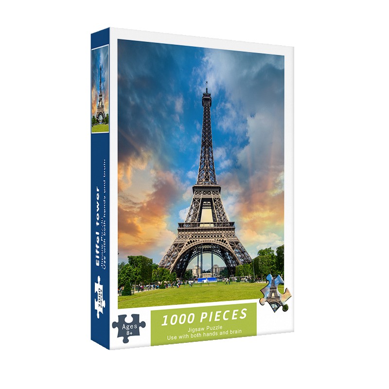 Bộ Tranh Ghép Xếp Hình 1000 Pcs Jigsaw Puzzle Tranh Ghép (75*50cm) Tháp Eiffel Bản Đẹp Cao Cấp