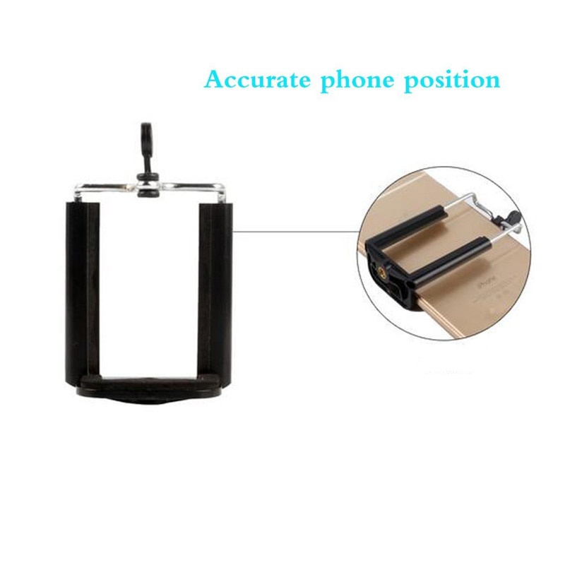 Kẹp giữ điện thoại gắn giá đỡ ba chân và gậy chụp hình selfie có lỗ vặn vít 1/4inch màu đen