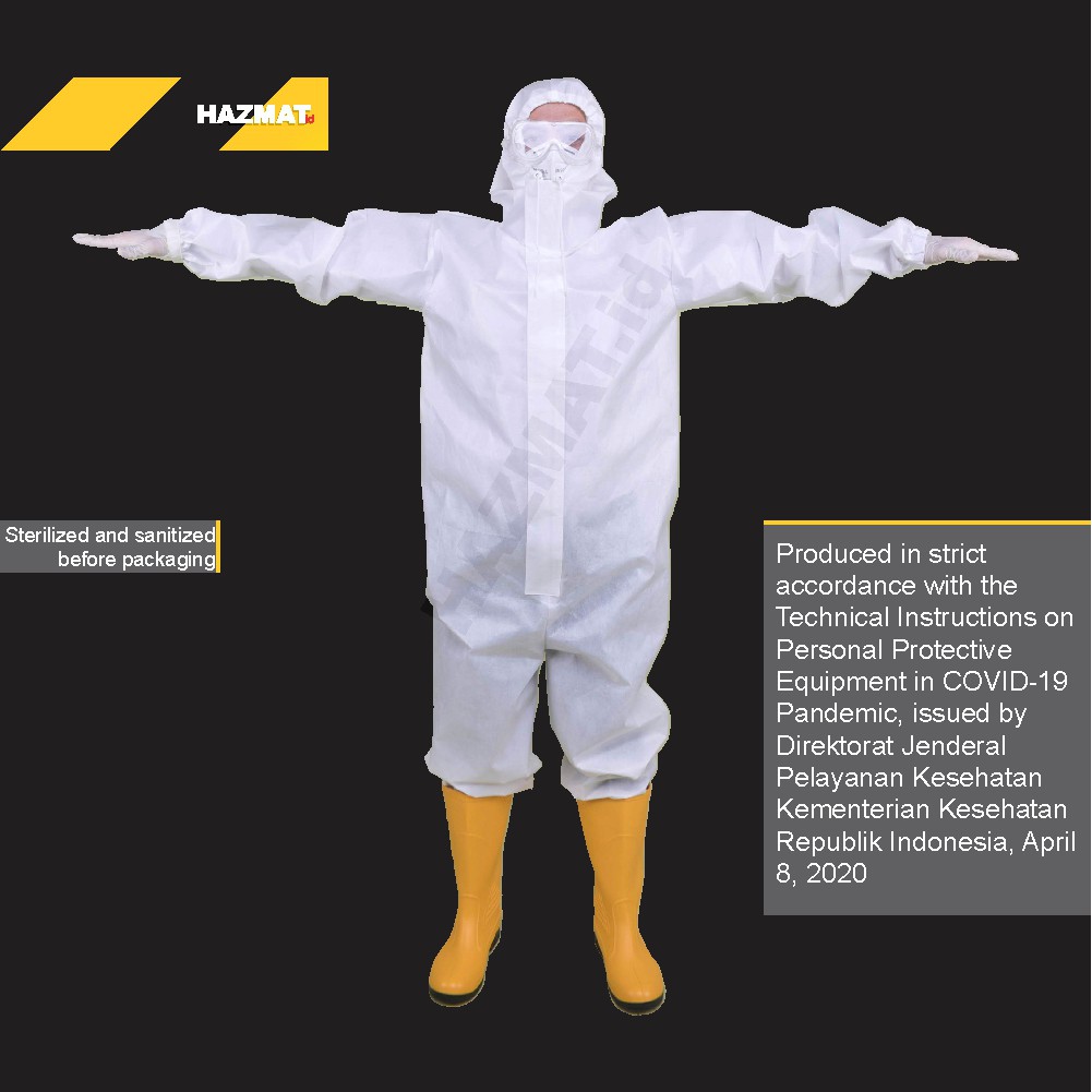 1 Bộ Trang Phục Y Tế Apd Size 7xl Hazmat 75gsm