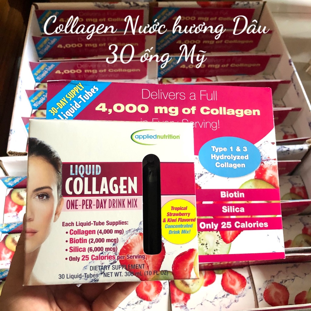 ❤   Hộp 30 ống Liquid Colagen One Per Day Drink Mix Mỹ Chuẩn Xịn