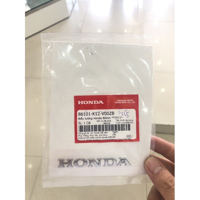 Tem Honda nổi chính hãng Honda.