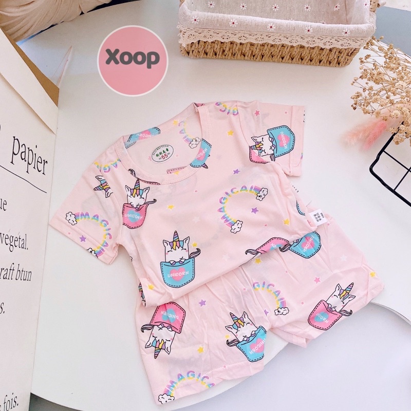 Sale !!! [ Bảng 1] Bộ Cộc Tay Cotton Lạnh Hàng Quảng Châu Cực Đẹp Cho Bé (Size Nhí Từ 8-15kg)(SP001449 )