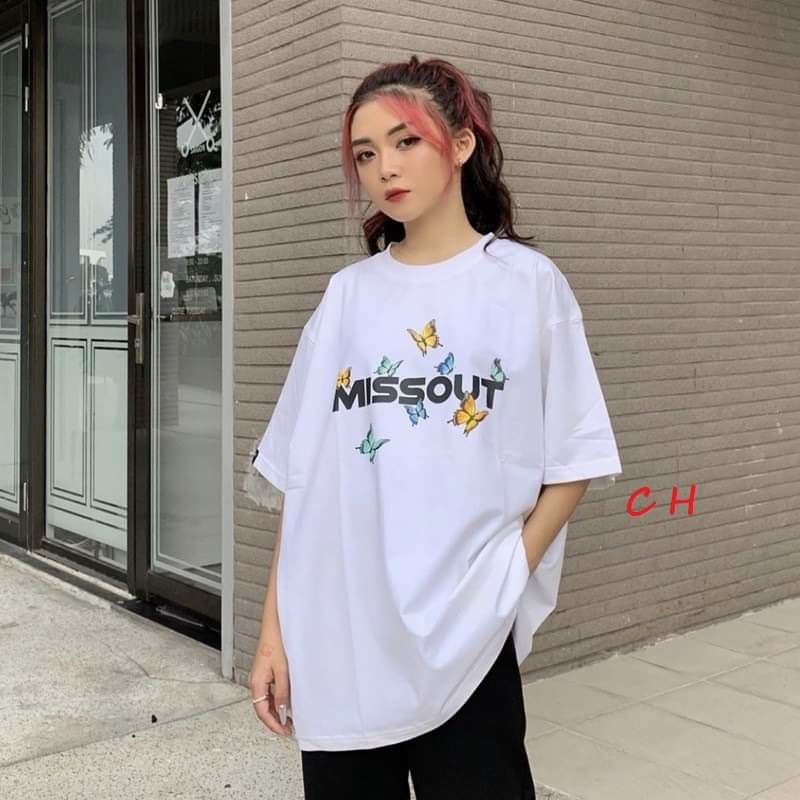 Áo Thun BƯỚM MISSOUT Tay Lỡ Form Rộng Áo Thun Nam Nữ Unisex