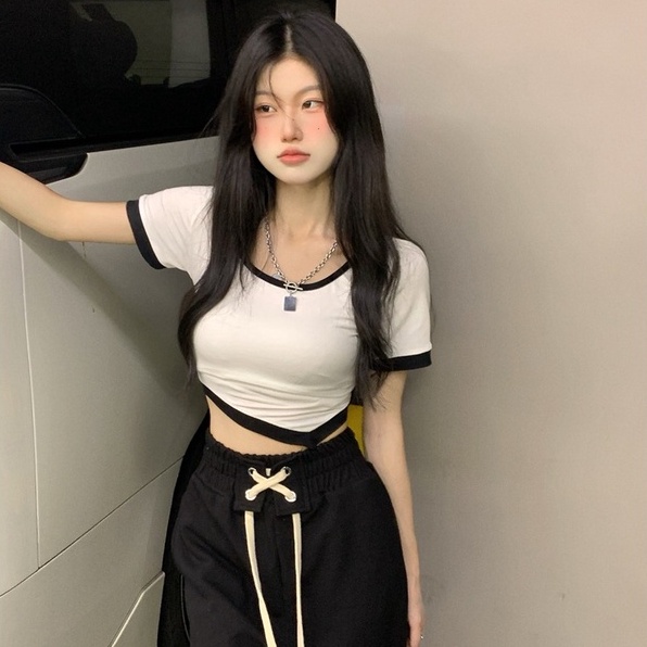 Áo Thun Ngắn Tay Ôm Dáng Gợi Cảm Dành Cho Nữ