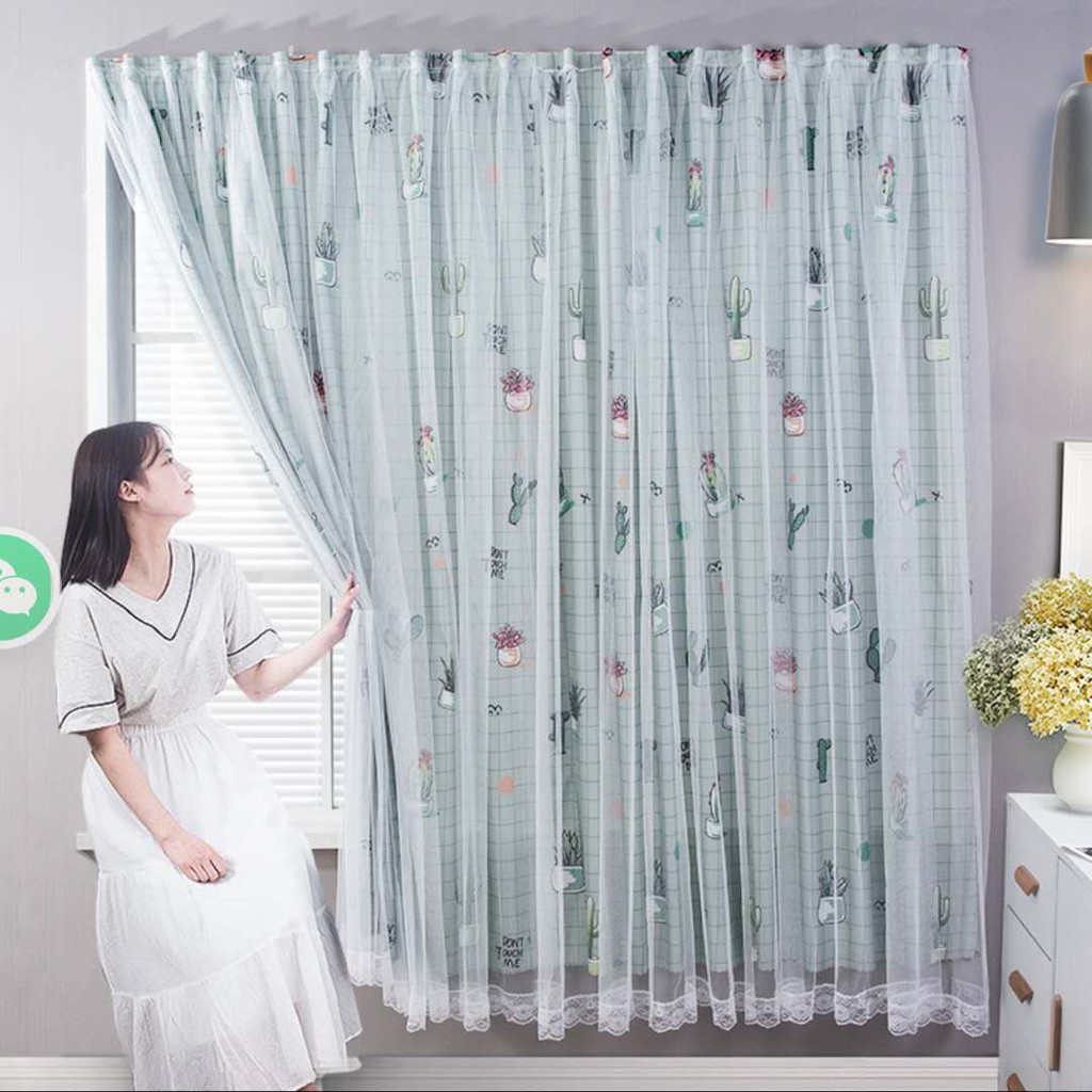Rèm cửa dán tường 2 lớp siêu tiện lợi, rèm cửa sổ chống nắng trang trí siêu đẹp