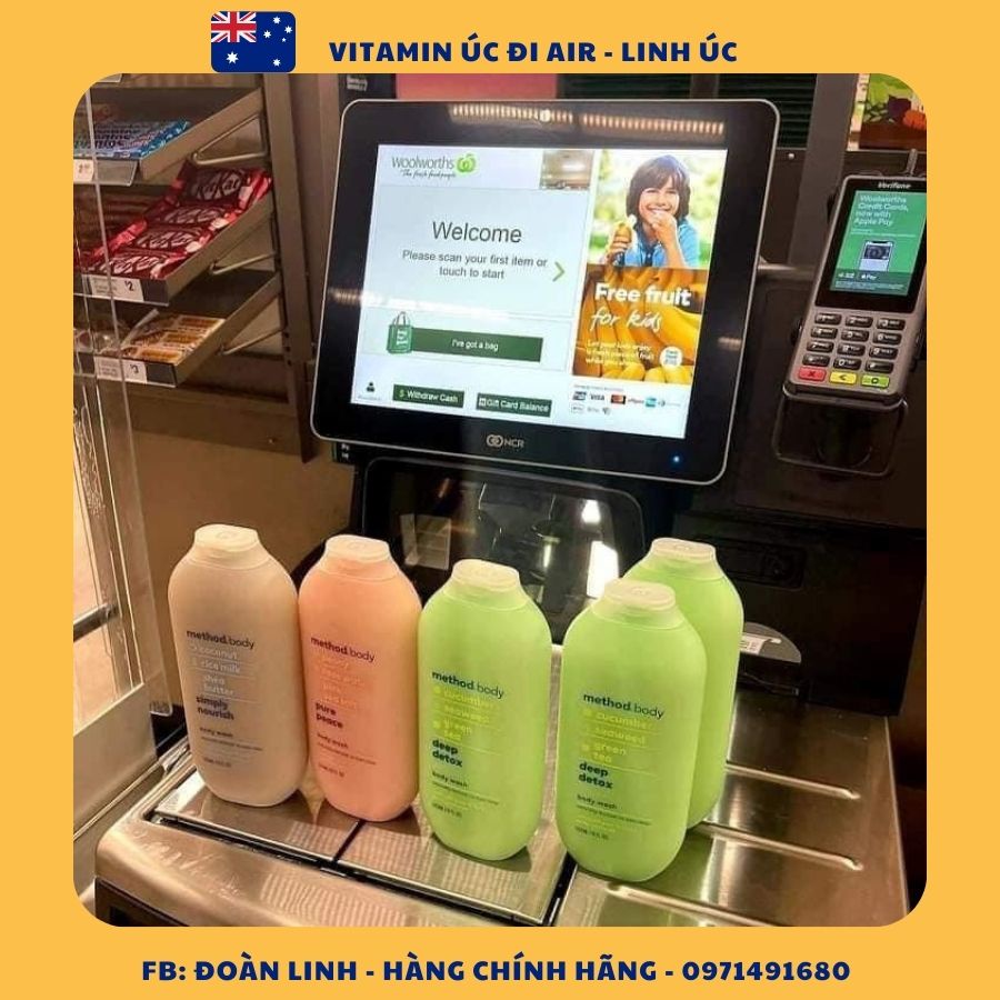 Sữa tắm Method Body Úc 532ml, Hàng Chuẩn Úc Đi Air