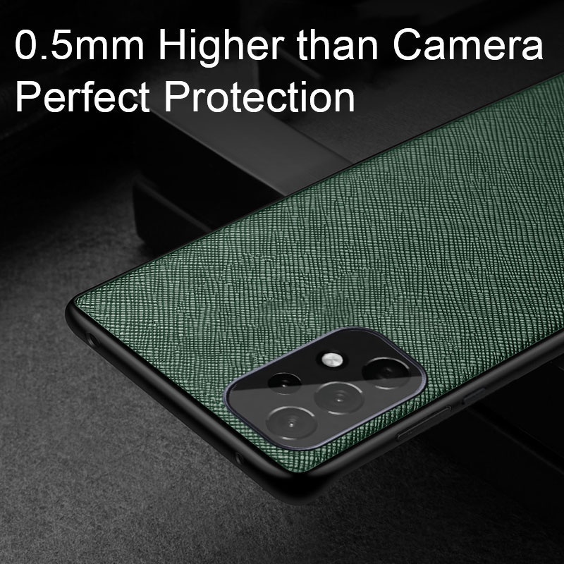 Ốp Bao Da Điện Thoại pu tpu Bảo Vệ camera Họa Tiết Đan Chéo Thanh Lịch Cho samsung galaxy a33 a53 5g Ốp