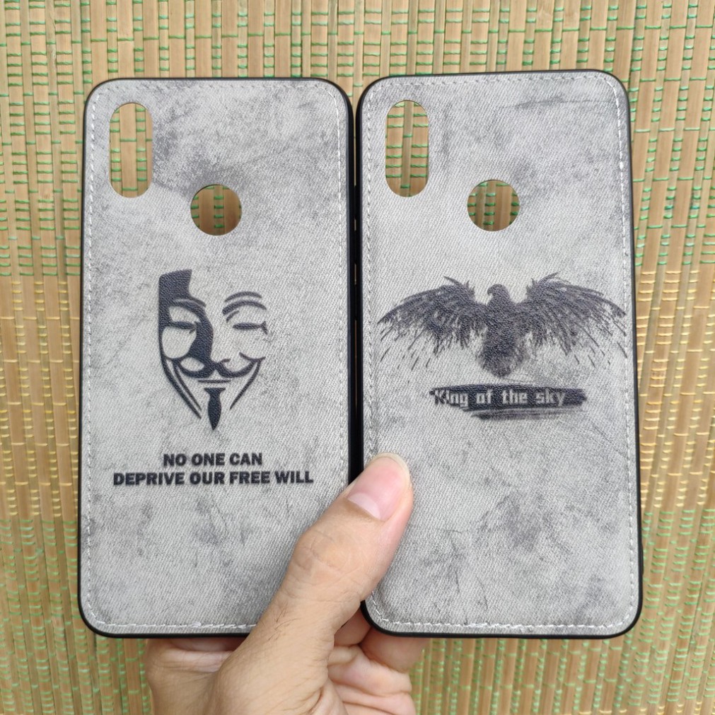 Ốp lưng vải cho Xiaomi Mi8 / Mi9 in hình mặt nạ Guy Fawkes của nhóm hacker Anonymous