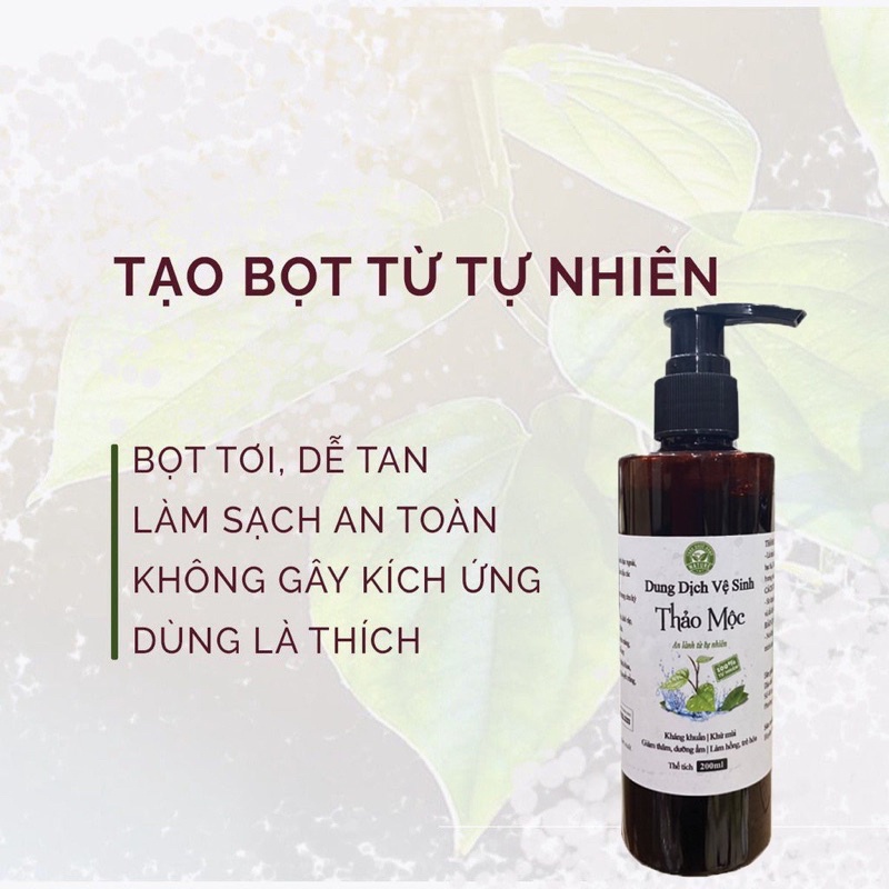 Dung dịch vệ sinh handmade Tiệm Thảo Dược Xanh giúp làm sạch, khử khuẩn, làm hồng vùng kín 200ml