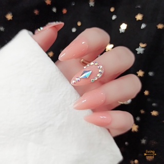 Bộ 24 Móng Tay Giả Đính Đá Trang Trí Xinh Xắn