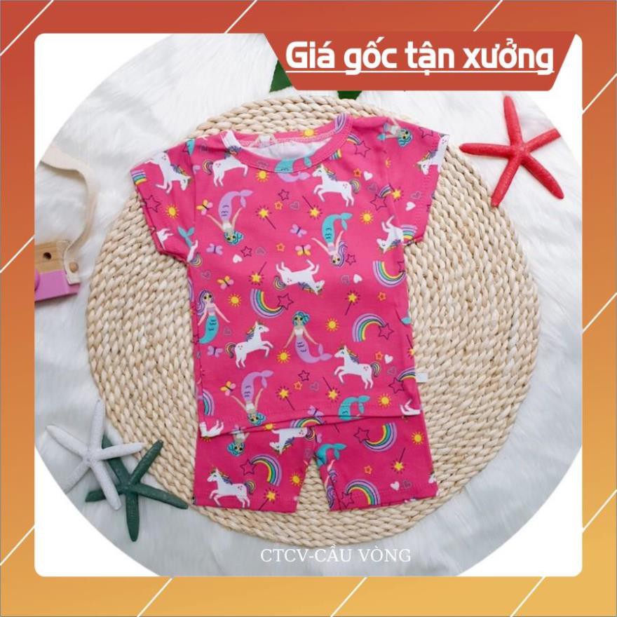 Quần áo trẻ em,đồ bộ em bé - Bộ hè bé trai + bé gái  cotton 4 c cao cấp size 6-15kg (MÀU NGẪU NHIÊN)