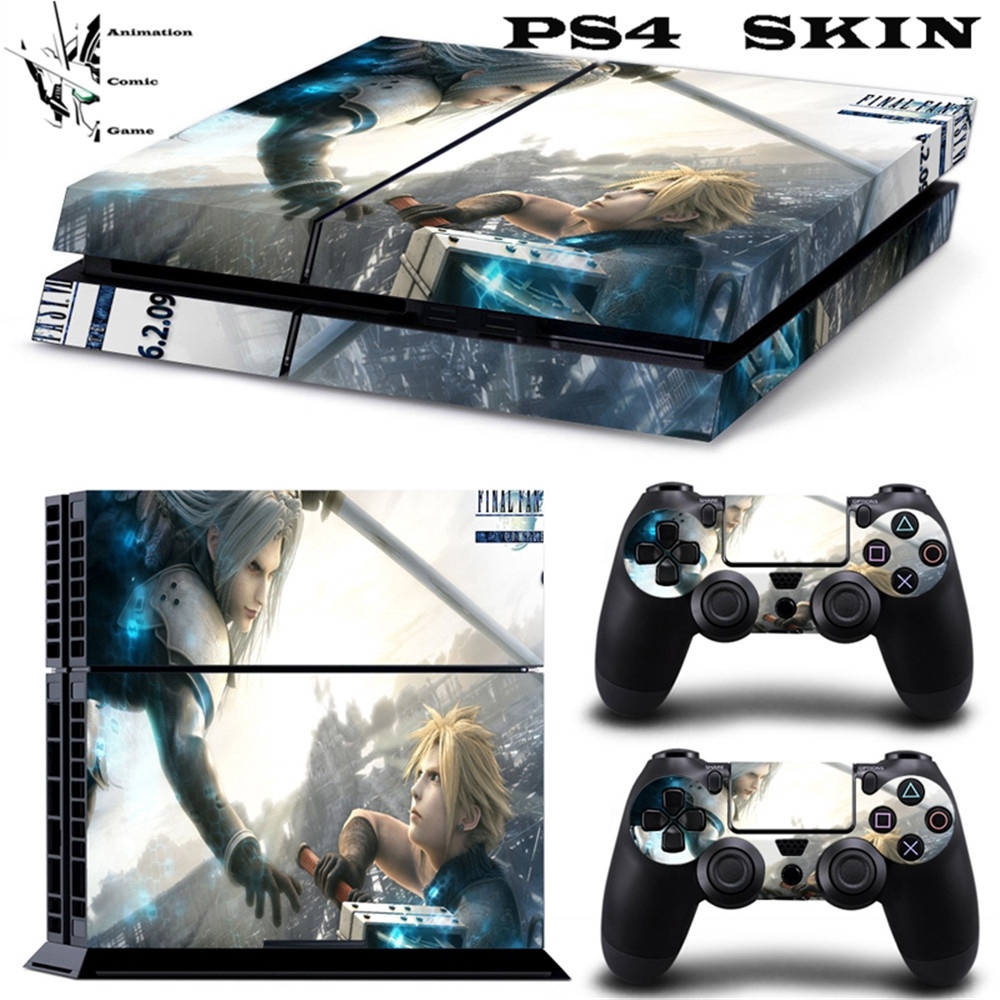 Decal dán trang trí bảo vệ máy chơi game PS4 hình phim anime Final Fantasy VII Advent Children