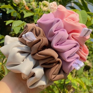 [SALE] Buộc Tóc Scrunchies Vải Thun Poly Dày Dặn Nhiều Màu
