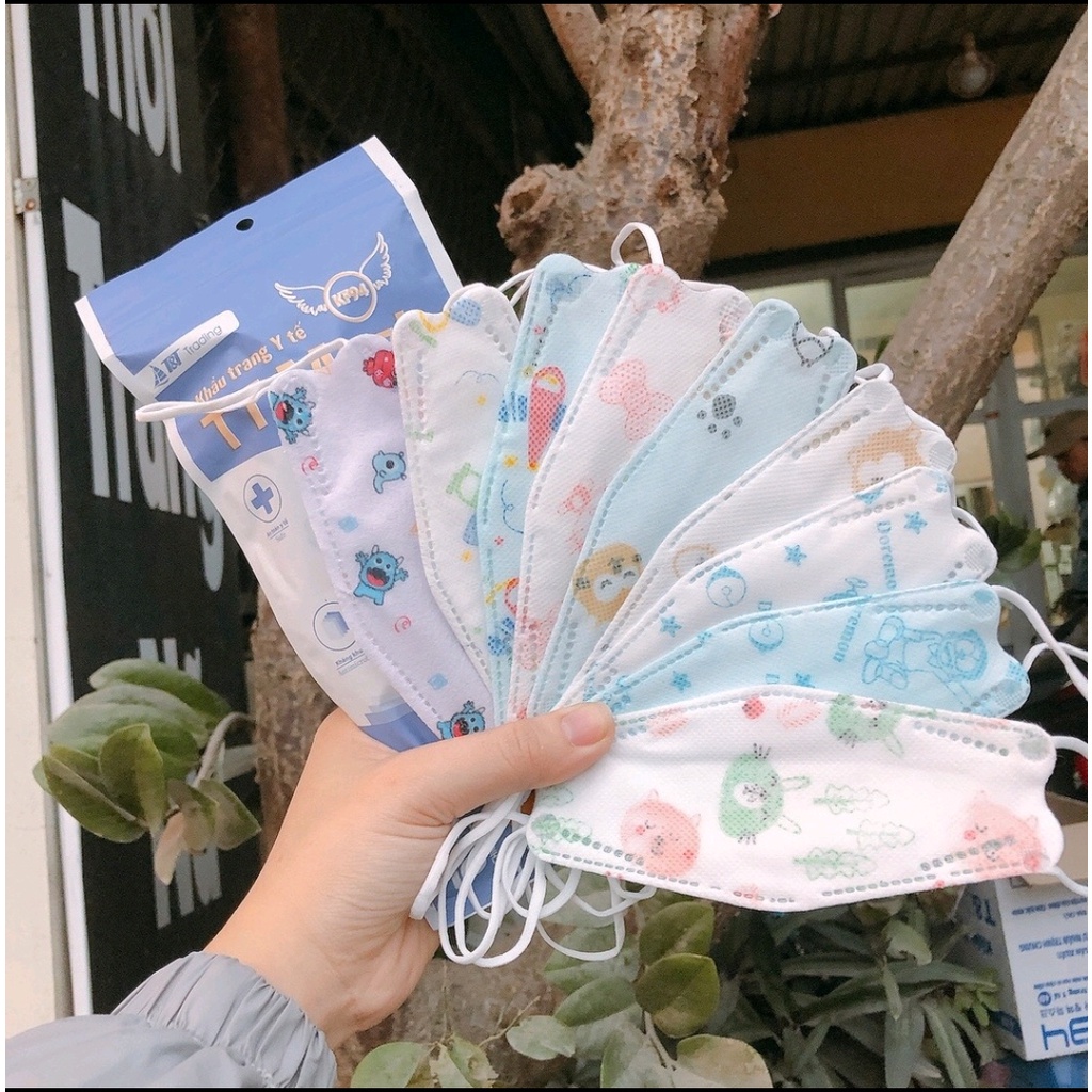 COMBO 10- 50 Chiếc Khẩu Trang 4D KF94  Cho Bé - Chống bụi , Kháng Khuẩn