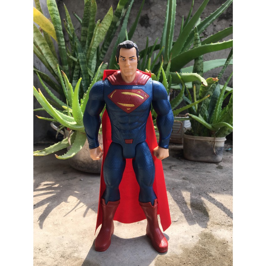 Đồ Chơi Mô Hình Siêu Anh Hùng Superman Nhựa Đặc Cao 30cm Có Đèn Led Đỏ Và Phát Nhạc Cho Bé Thích Sưu Tầm