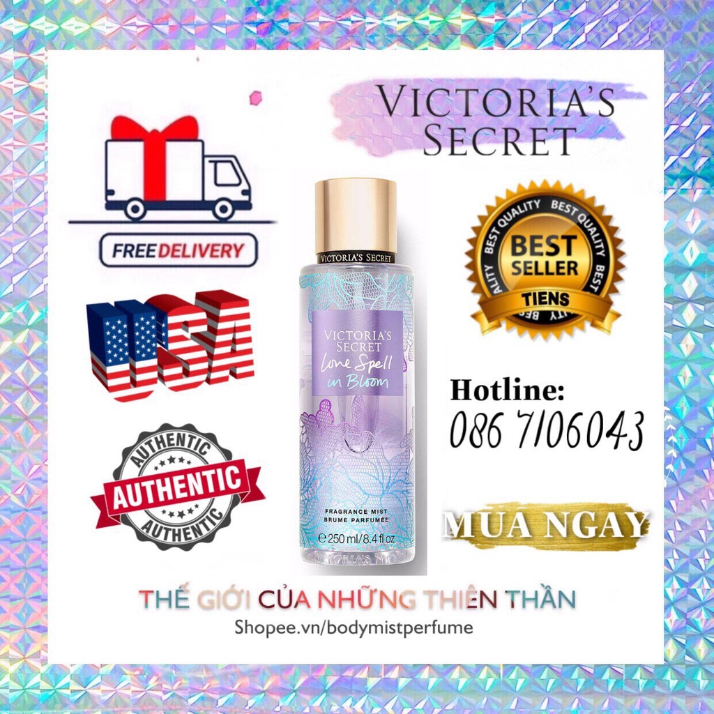 𝗕𝗢𝗗𝗬𝗠𝗜𝗦𝗧𝗣𝗘𝗥𝗙𝗨𝗠𝗘⚜️Xịt Thơm Body Victoria’s Secret Love Spell in Bloom 250ml | BigBuy360 - bigbuy360.vn