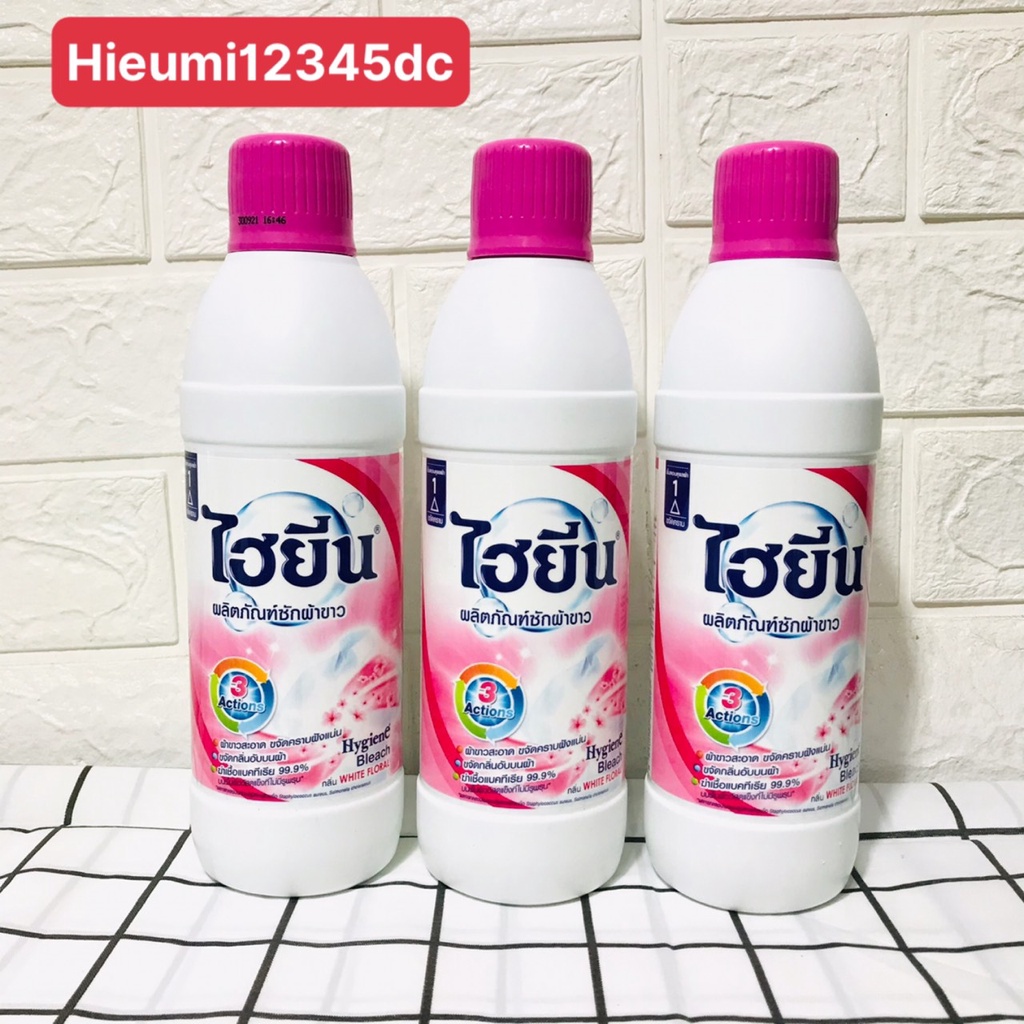 Nước Tẩy Quần Áo Trắng Hygiene Thái Lan 500ml-600ml