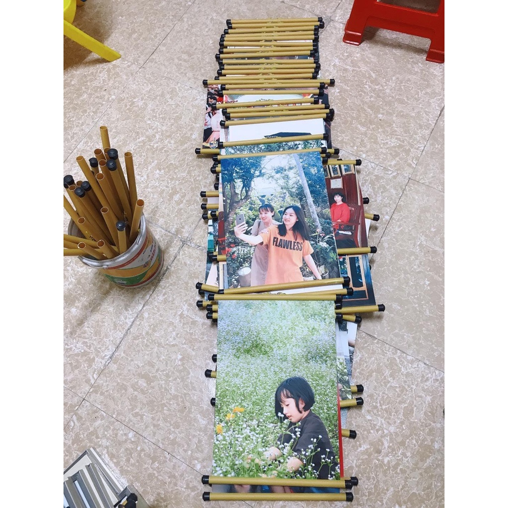 Freeship] Tranh sáo trúc treo tường in theo yêu cầu 20x30 , 30x40 , 40x60