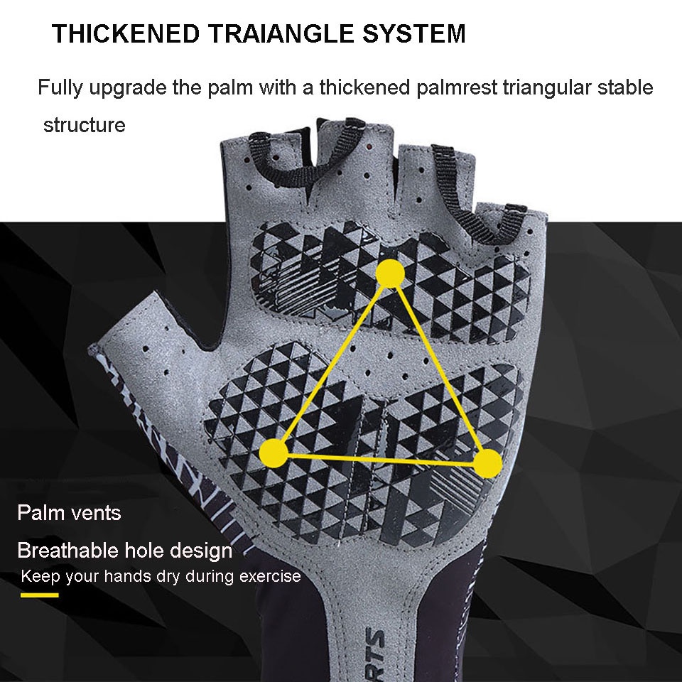 GTUBIKE Găng tay hở ngón bằng silicon chống trượt giảm xóc chuyên dụng khi đạp xe câu cá