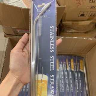 Combo 2 ống hút + cọ rửa inox 304 thân thiện với môi trường