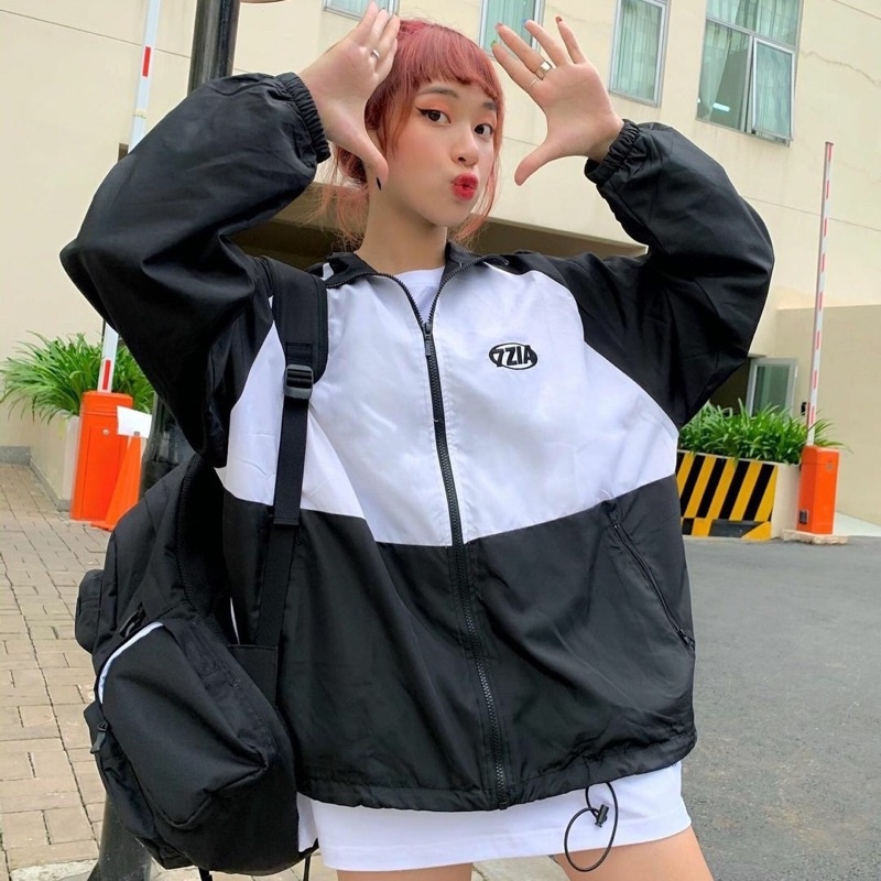 Áo khoác gió dù 7zia nam nữ from rộng unisex bomber AK02