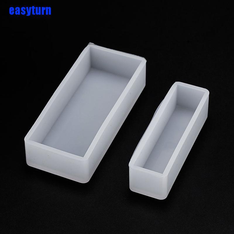 Khuôn silicon hình chữ nhật/vuông tiện dụng làm vật dụng từ nhựa resin epoxy
